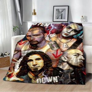 Bandai | Singer S-System Band Of A D-Down Album Flannel Blanket Soft Throw Blanket Art For Home Decor Bedroom Bed Sofa Picnic Fans Gift