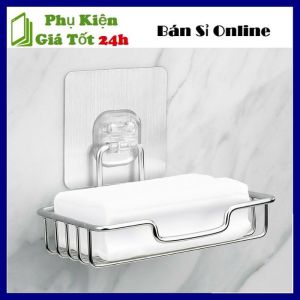 Khay Đựng Xà Phòng Dán Tường INOX Không Gỉ Siêu Dính Chắc Chắn - Kệ Inox Dán Tường Để Xà Bông Phòng Tắm Cao Cấp - Giá Đỡ Để Xà Bông Treo Nhà Tắm . Nhà Vệ Sinh Tiện Lợi