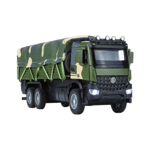 Scale 1/35 Military Transport Alloy Truck Model Simulation Military Troop Carrier Ornament For Collections And Displays Gift