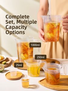 MAGIC KITCHEN | Food Contact Safe Measuring Cup with Markings Transparent