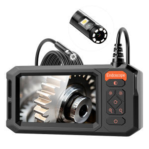 8mm 1080P HD Industrial Endoscope 4.3 IPS Screen & 1–30m Rigid Cable IP67 Borescope for Car & Pipeline Inspection