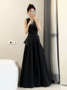 Homecore | Youthful Slimming Black Long Dress Set