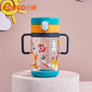 Childrens Straw Cup Baby Drinking Cup with Handle Milk Cup for Kindergarten Infant 6 Months Old