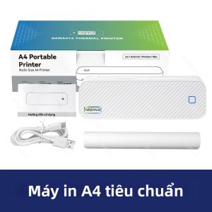 Máy In Nhiệt A4 Bluetooth Không Dây Inkless Pocket Photo Maker 200/300dpi Hình Xăm Chuyển Giấy Nến Ghi Chú Máy In Cho PDF A4