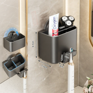 MOSHANG | Wall-mounted Toothbrush Cup Rack Suction Type