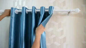 Rèm Cửa Xanh Dương Chống Nắng Cực Tốt Nhiều kícḣ Thước HỌA TIẾT 3D rèm cửasổ
