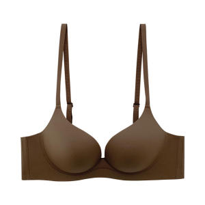 บราเปลือยชิ้นเดียวไร้ตะเข็บแบบญี่ปุ่น ผู้หญิง หน้าอกเล็ก  ดูใหญ่ไม่มีแหวนเหล็ก บราเปิดเผยหลังขนาดใหญ่