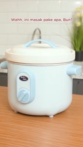 Baby Safe LB016 Slow Cooker 2L Kapasitas Besar dengan Pot Keramik Alat Masak Sup Bubur MPASI