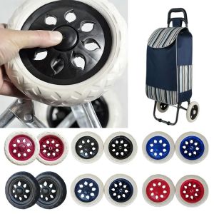 16cm Shopping Cart Wheels Trolley Caster Replacement Rubber Foaming Anti Slip Tire Wheel Flexible Luggage Accessories