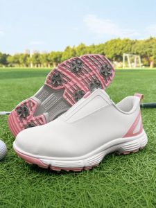 รองเท้ากอล์ฟกลางแจ้งสำหรับผู้หญิง รองเท้ากีฬาแบบมีตะเข็บกันลื่น กันน้ำ รองเท้าลำลอง รองเท้ากอล์ฟสำหรับเล่นกอล์ฟกลางแจ้ง รองเท้ากีฬาสำหรับผู้หญิง