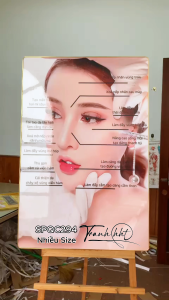 Tranh Spa chăm sóc da mặt tranh cấu tạo da Tranh Spa dưỡng sinh làm đẹp các vị trí trên da tráng gương treo tường SPQC294