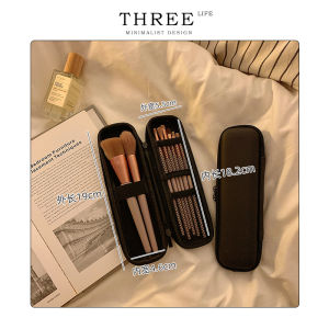 Tlife Stardust Travel Makeup Bag Brush Storage Pouch Eyebrow Pencil Organizer Pure Color Oval Shape Zipper Closure