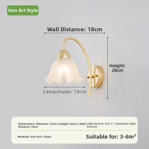 MIYUN | Wired Free Rechargeable Copper Floral Wall Light