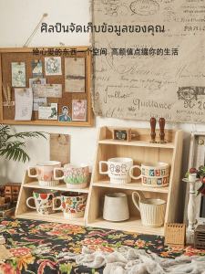 ไม้สก์ท็อปออแกไนเซอร์ตู้เครื่องสําอางดูแลผิวกล่องเก็บตู้กันฝุ่น < Ne1> ชั้นวางสี่เหลี่ยมแฮนด์เมด