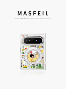 MASFEIL | Folding Magnetic Phone Case with Stand for PuraxMax Half Transparent All-around Shockproof Protective Cover