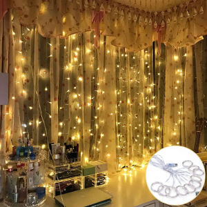 LED Curtain Garland Fairy Lights USB with Remote Control 8 Modes NewYear Christmas Decoration for Bedroom Home Party