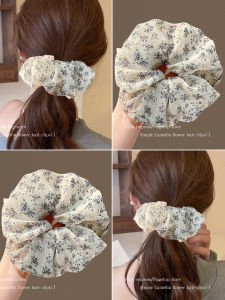 PINK EMPRESS | Floral Bow Elastic Hair Ties