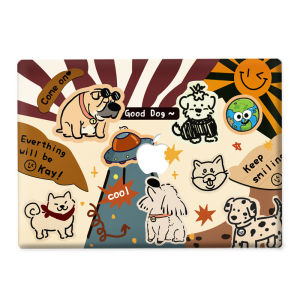 Applicable to New MacBook Protective Case M3 Light Soft M1 Apple Notebook Computer Sleeve 24 Air Frosted M2pro13/14/15 Drop-Resistant 2338 American Brown Dogs and Cats 2442 Cartoon 2681
