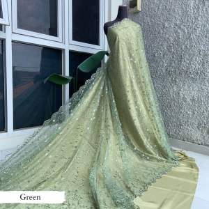 PROMO TERMURAH KAIN TULLE BROKAT MUTIARA | BRIDESMAIDS ABC TEXTILE | Harga Per 05 Meter