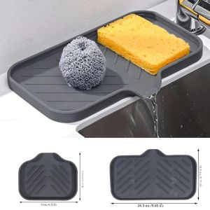 1 ชิ้นซิลิโคนสบู่กล่องห้องครัวห้องน้ํา Anti - slip Sink ถาดซักผ้าตารางสบู่ถาดฟรี Punch ท่อระบายน้ํา