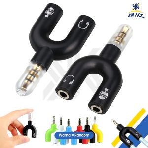 [KN ACC] SPLITTER U AUX 3.5MM KE AUDIO HEADSET & MIC SPLITTER FOR GAMING AUDIO