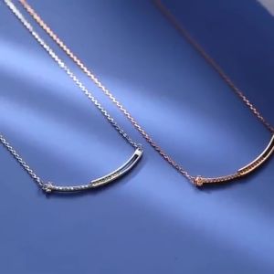 Kalung Rantai Liontin Smile Permata Sederhana Anti Karat Dan Luntur / Klaung WANITA TERABARU