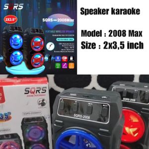 Speaker SQ 2008 ukuran 2x35 inch spk Bluetooth Double Extra Bass Plus Mic
