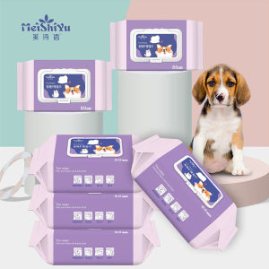 MEISHIYU Pet Wipes Pet Tissue Cat Wet Tissue Dog Cleaning Wipes Anti Bacterial Tear Stain Remover DD CAT & PET