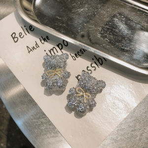 Plated Silver Bear New Model Silicone Protective Case for Apple 15Promax Charger Luxury Winding Rope Data Cable Anti-Break 20W Charging Head