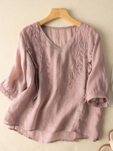 Moxueer | Elegant Embroidery Summer T-Shirt