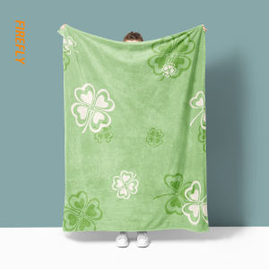 Quấn Cổ Nhung Hoa Cỏ Bốn Lá Cho Văn Phòng Quần Áo Ngủ Mùa Hè Nhẹ Thoáng Khí Dễ Giặt Dùng Cho Phòng Khách Phòng Ngủ Ký Túc Xá Sinh Viên