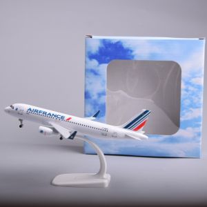 New 20cm Toy Airplane Model France A320 1/300 Scale Diecast Metal Airplane Model Kit with Stand For Display Collection or Gift