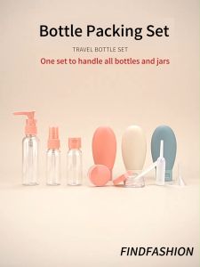 11pcs Travel Bottles Set Travel Size Containers Cosmetic Skincare Liquid Toiletries Organizer