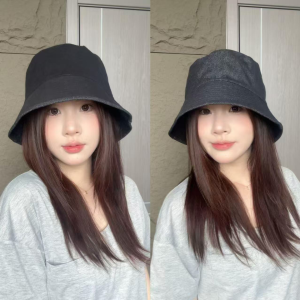 Retro Japanese Style Denim Bucket Hat Womens Spring Autumn Face Slimming Double Sided Wearable Sunscreen Bucket Hat