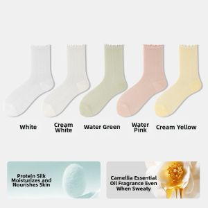 FENGTING | Breathable Anti-odor Moisture-wicking Silky Summer Thin Mid-calf Womens Socks