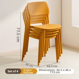 Citylong | Plastic Dining Chair For Home Simple With Backrest Comfortable