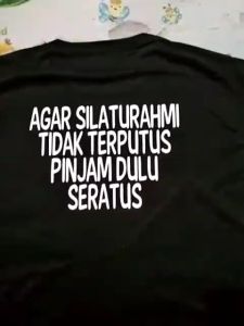 SUNOPY - PROMO KAOS ATASAN PRIA & WANITA KAOS KATA2 AGAR SILATURAHMI TIDAK TERPUTUS