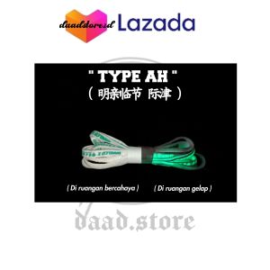 ORIGINAL Shoelaces/tali sepatu glow in the dark by daad.co "Type AH "