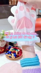 Mặt Nạ Tay Cấp Ẩm Lifusha Họa Tiết Mèo Dưỡng Chất Chống Lão Hóa Mặt Nạ Ủ Tay Trắng Sáng Và Mềm Mại Giảm Thô Ráp TIDO TIDO