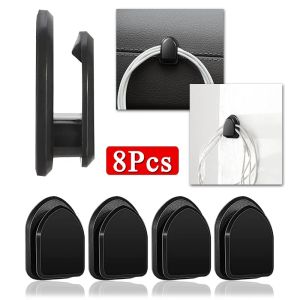 8Pcs Mini Invisible Sticky Hook Car Dashboard Storage Adhesive Holder Key Data Cord Earphone Cable Organizer Auto Interior Accessories