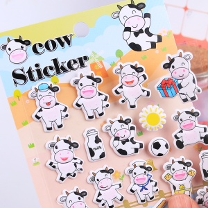 Cute Cartoon Cow Foam Stickers DIY Handcraft Educational Toys for Children Kindergarten Reward Cognitive Learning Childrens Play