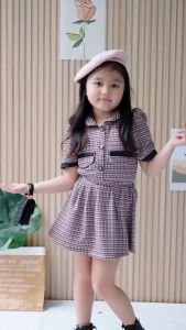 Two Mix - Setelan Baju Rok Anak Perempuan Lucu - Emely Set Ruffle 1-6 Tahun 4365B