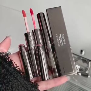 Glasir Bibir Berkepala Dua Glasir Air Cermin Glasir Bibir Wajah Glasir Bibir Matte Tahan Lama COD - 🌈Ninestar