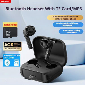 (free TF card)MP3 Player Wireless Bluetooth Earphones Surround Sound Handphones Noise Reduction Headsets with HD Mic Support TF