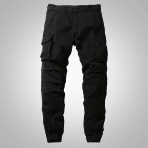 YUANZOU | Quần Đùi Nam Vintage Retro Đen Dáng Thẳng Ôm Co Dãn Nhiều Túi