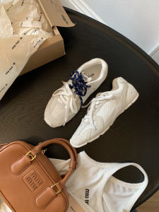 Large Size Womens Shoes 41-43 Casual Sports Retro Laced 2024 New Versatile Breathable Deqin Shoes Women Comfortable Fashion