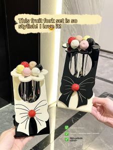 XIAOHUANGLU | Bộ Dụng Cụ Ăn Tráng Miệng Bằng Thép Không Gỉ An Toàn Cho Trẻ Em Và Lọ Lưu Trữ