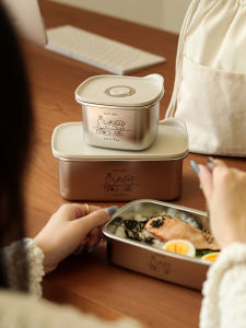 LOTUS BLUE | Insulated Lightweight Microwaveable Stainless Steel Lunch Box