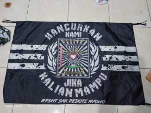 BENDERA PSHT HANCURKAN KAMI IIKA KALIAN MAMPU FULL PRINTING