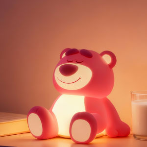 BEAUTY IN THE LIGHT | Christmas Strawberry Bear Silicone Timed Night Light